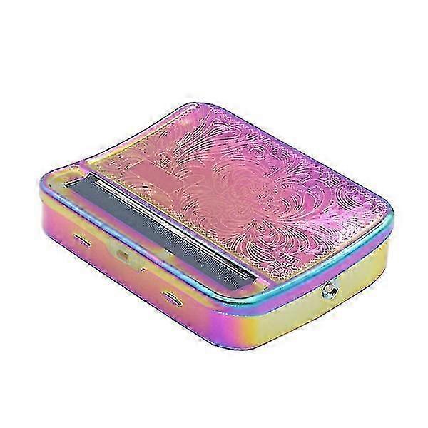 Metal Cigarette Tobacco Rolling Machine Manual Semi-automatic Adjustable Herb Roller Rolling Machine Roller Maker Mini Machine (70mm Random Pattern Co