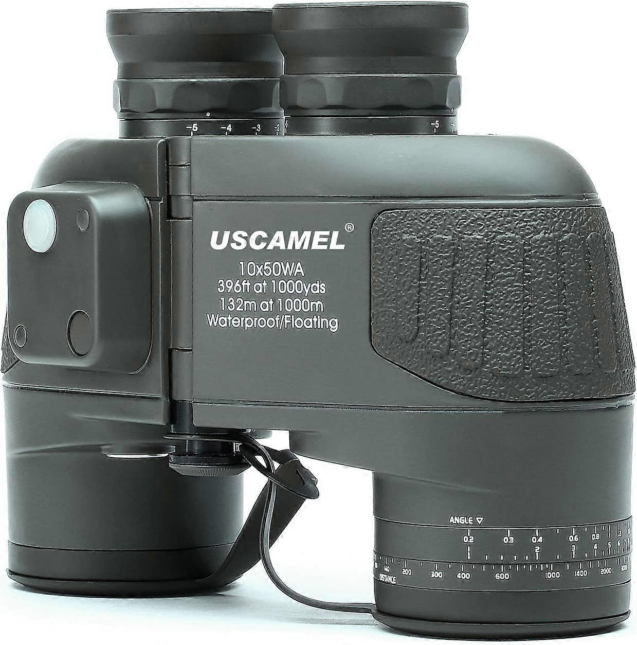 USCAMEL 10x50 HD Binocolo Militare con Telemetro Bussola Telescopio Riempito di Azoto Impermeabile Ottica Sportiva Verde Militare