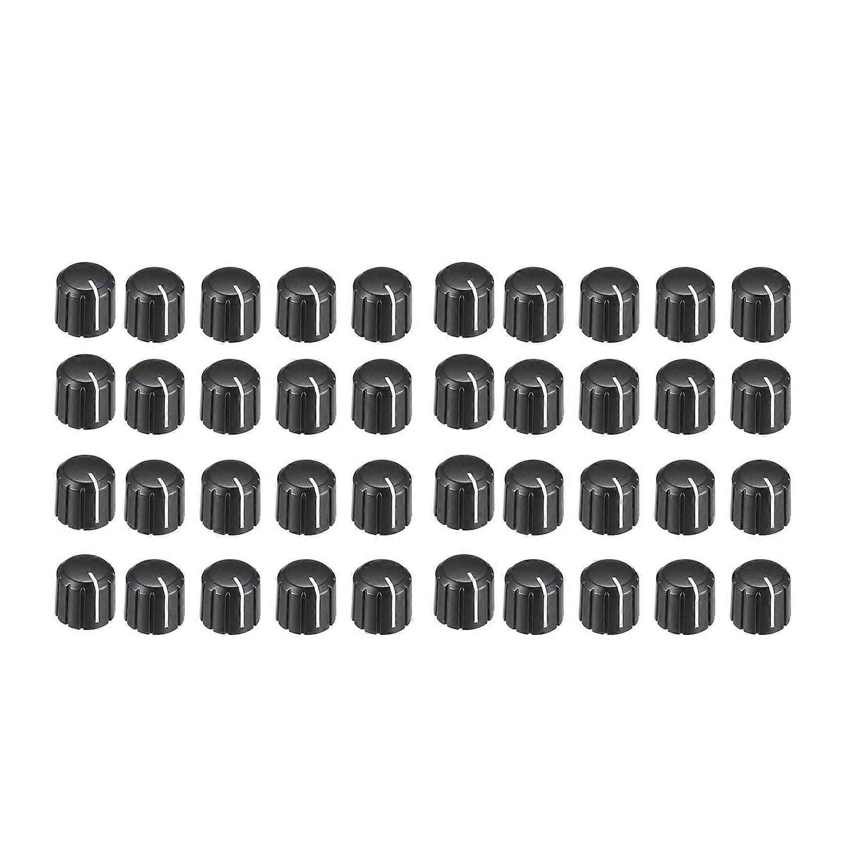 40Pcs 15X13.5mm Plastic Potentiometer Rotary Knob for 6mm Diameter D Type Shaft Guitar Volume Knob.