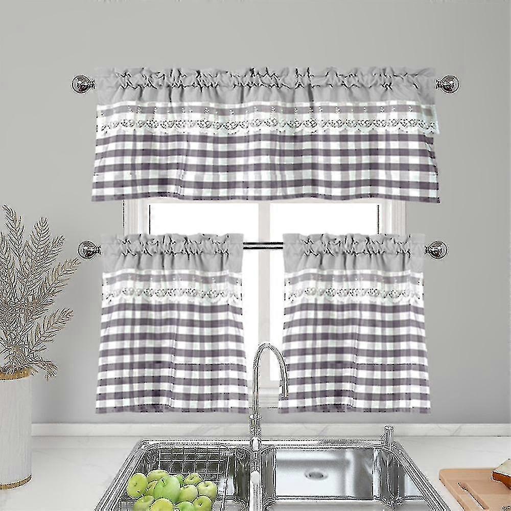 Kitchen Curtains Decor Window Curtain Luxury Cafe Valance Topper Drapes
