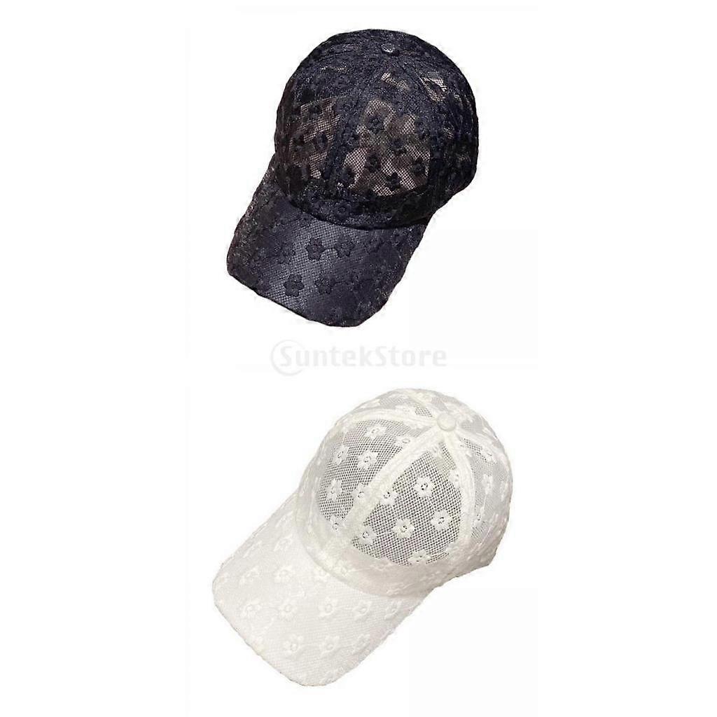 2 pezzi donne pizzo baseball ragazze mesh snapback hip hat