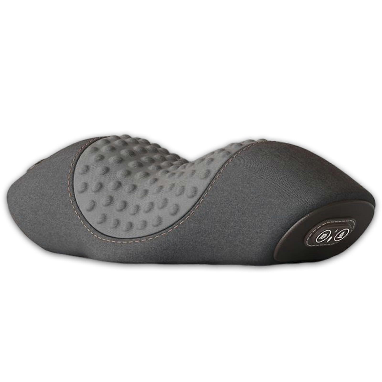 Almofada de Massagem Aquecida com Vibração - Design Cinza Clássico