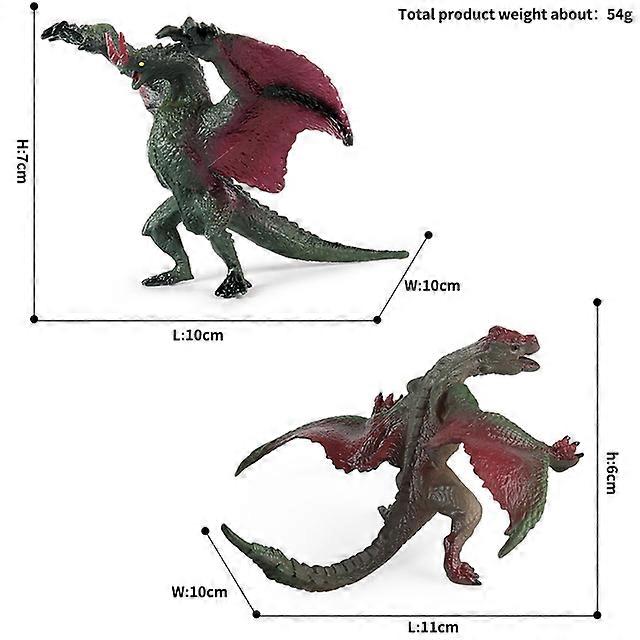 Western Magic Dragon Action Figures Dinosaurs Animals Model PVC Collection Decor Kids Ancient Myths Toy X-mas Educational Gift