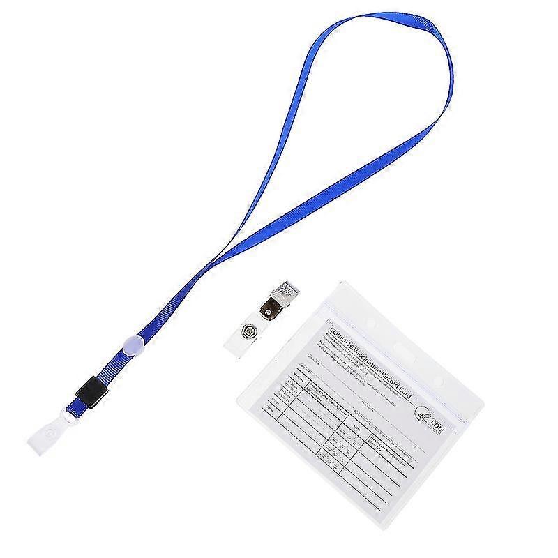 20 Sets Clear Design Vaccination Cards Protector Waterproof Id Cards Holders