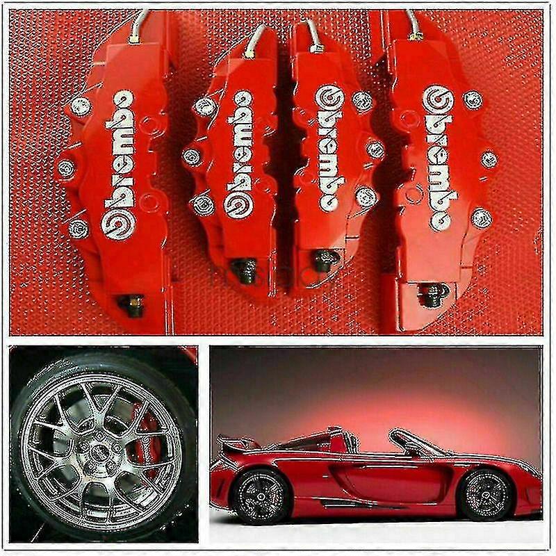 4pcs/set 3d Style Car Universal Disc Brake Caliper Covers Front & Rear Kits