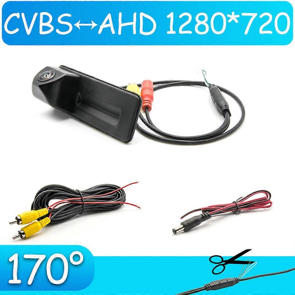 CCD HD AHD Fisheye Rear View Camera For Skoda Yeti 2009 2010 2011 2012 2013 Car Trunk Handle Camera Reverse Parking Monitor