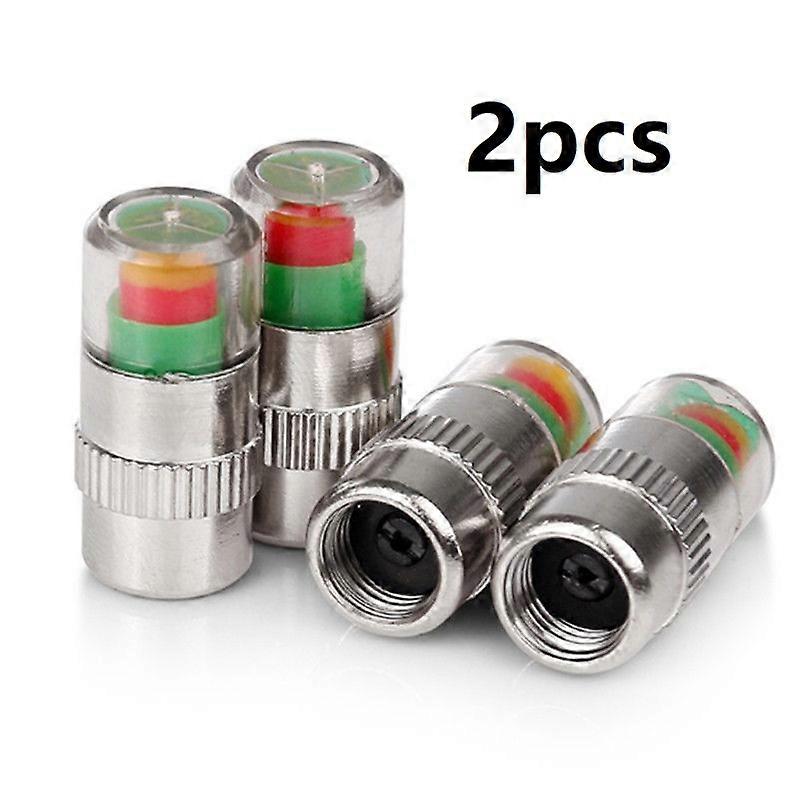 2/4pcs Car Tire Pressure Indicator Tire Pressure Gauge Indicator Alert Monitoring Valve Cap Sensor External Valve Detection