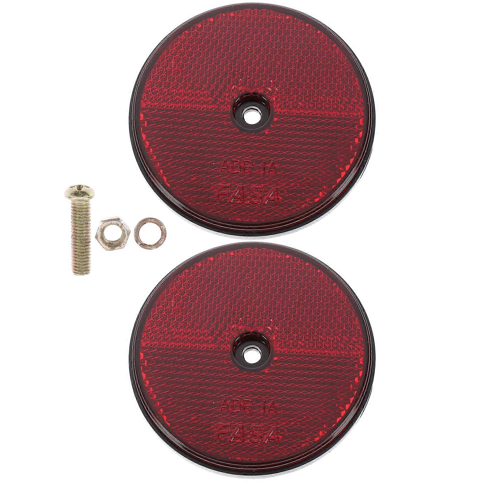 2pcs Anhängerreflektoren Auto runder Reflektor Hochsichtbare reflektierende Reflektoren