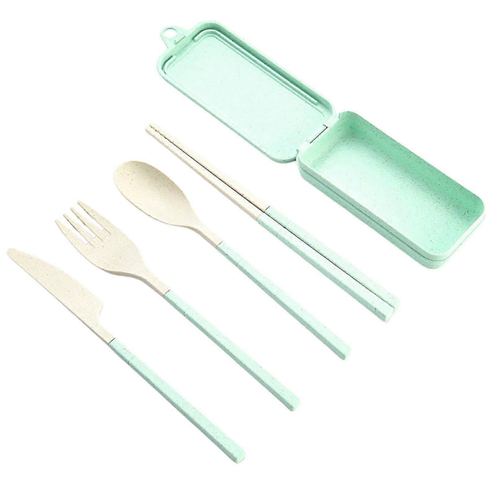 Dinnerware Set Harmless Non-slip Boreal Europe Style Biodegradable Travel Cutlery With Case For Camping Xixi