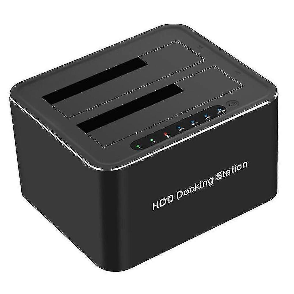 Usb 3.0 To Sata Slot Hard Disk Base 2.5/3.5 Inch Hard Drive Disk Case Double Hdd Enclosure Offline