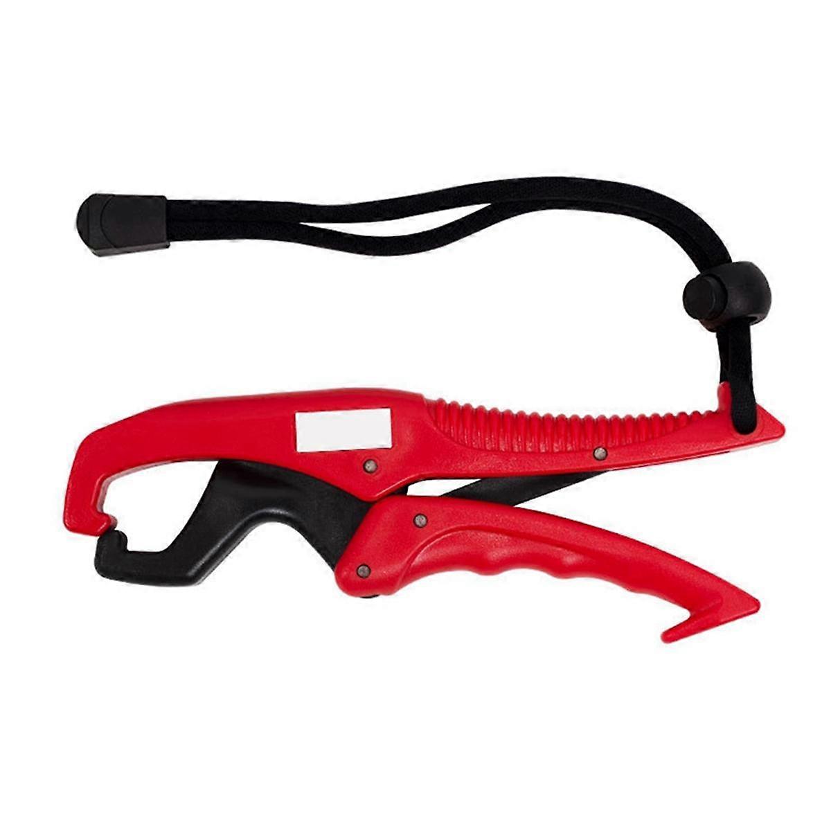 Plastic Clip Fish Clip Controller Fish Catcher Fish Lifter Fishing Gear with Slip Rope 25cm Red