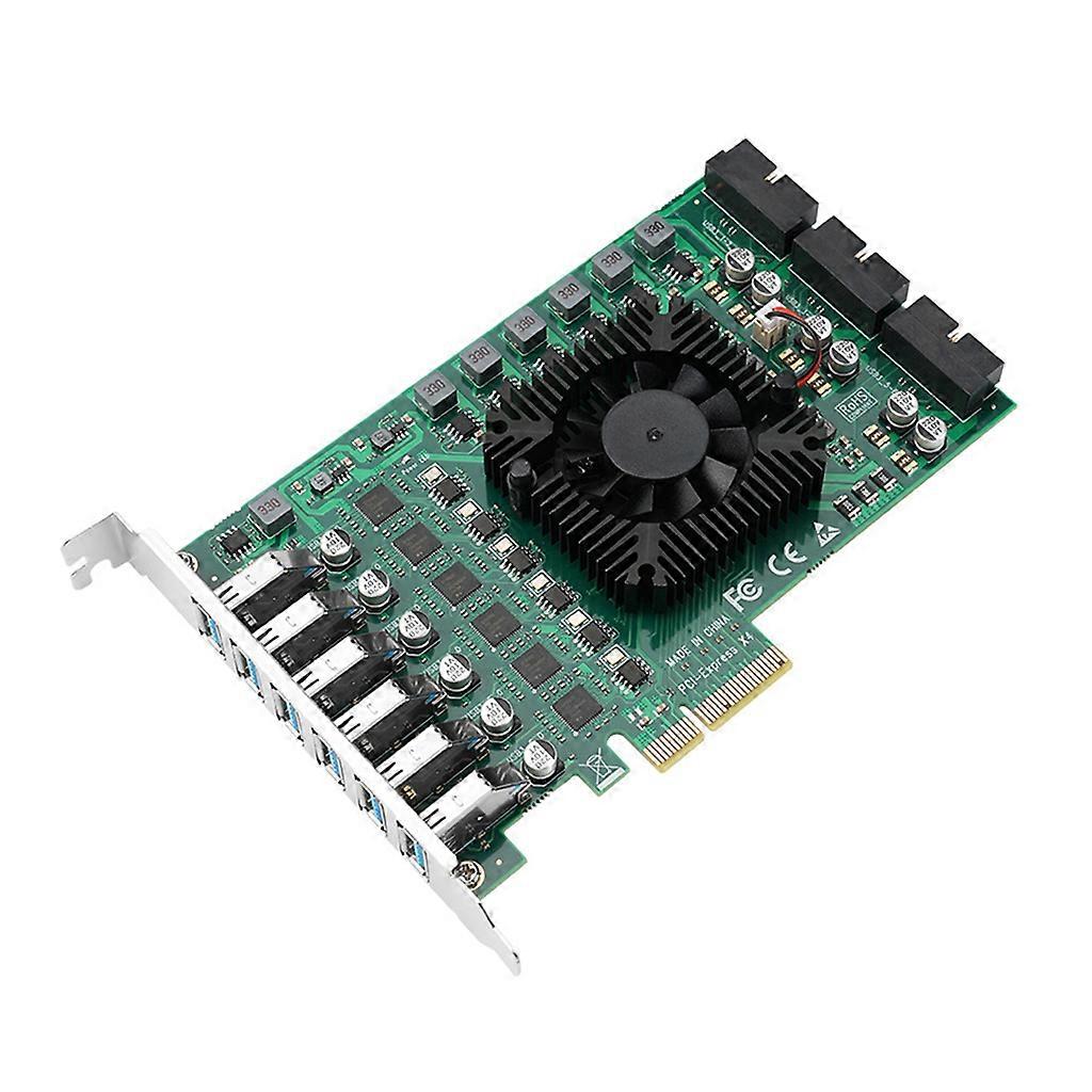 PCI-E to USB 3.0 Adapter PCI for Express to 12 USB 3.0 19Pin 12-Port Expansion C