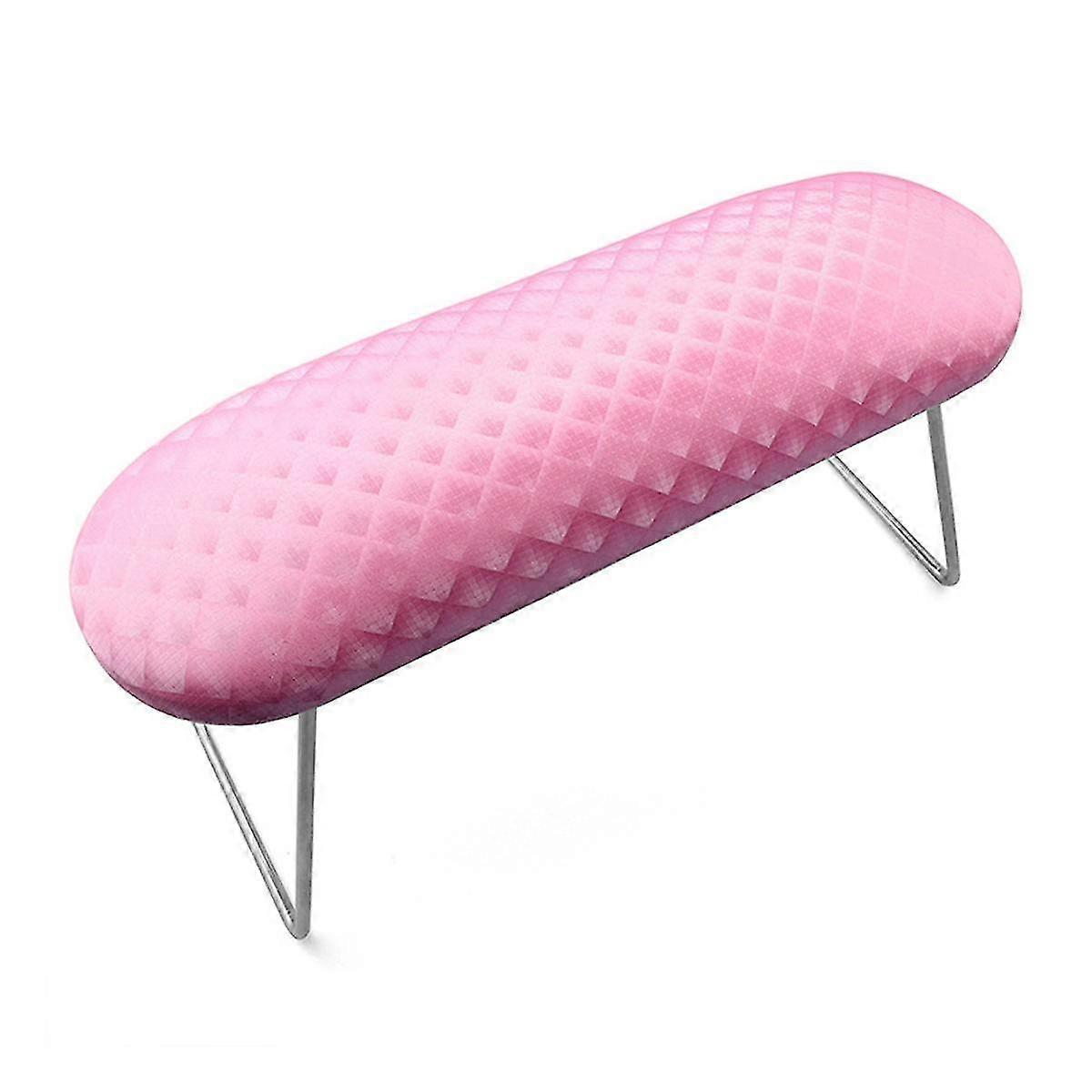 מסמר משענת זרוע מיקרופייבר עור מניקור כרית יד מעמד נירוסטה ללא רצועת סיליקון החלקה