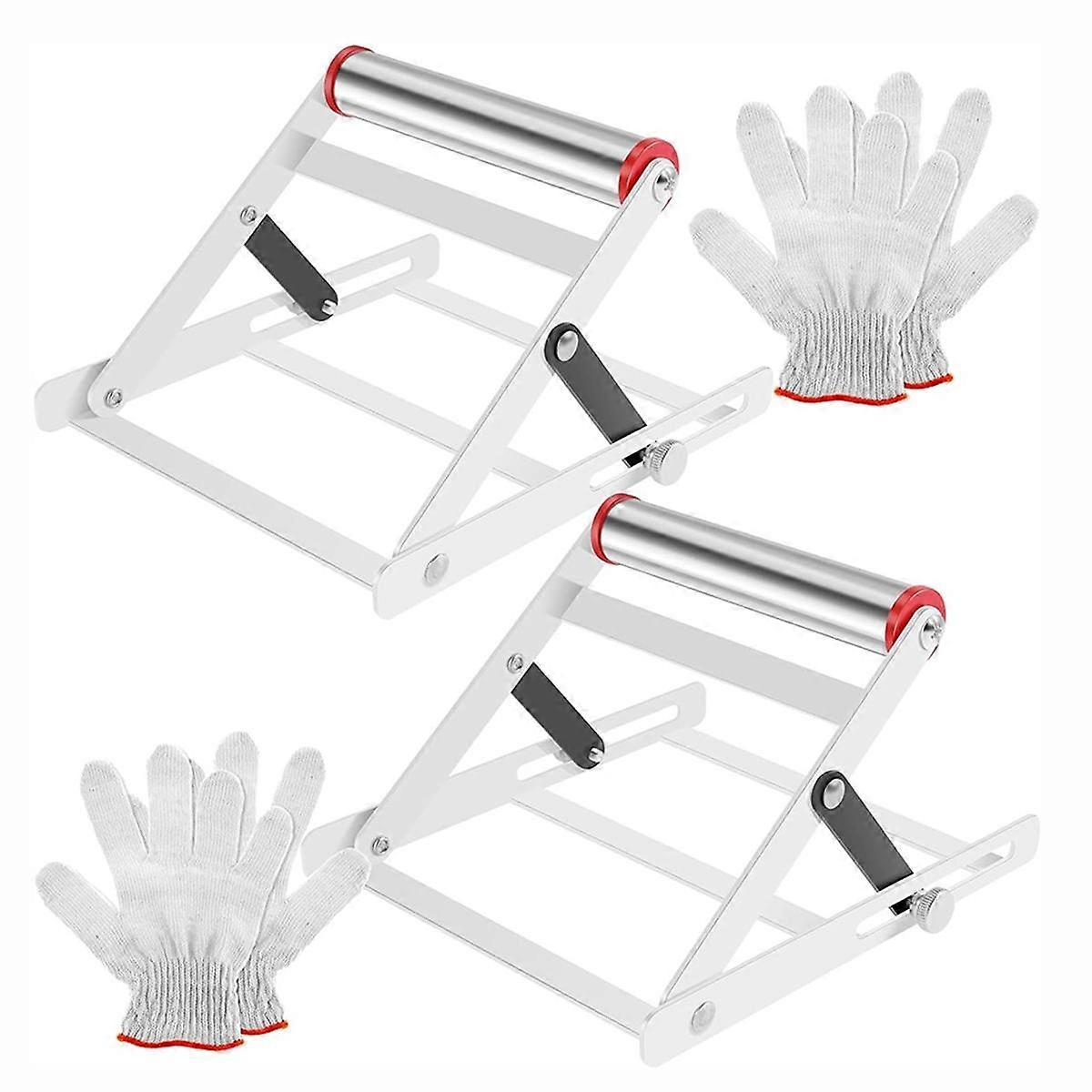 2Pcs Adjustable Cutting Machine Support Frame,Foldable Cutting Machine Work Support Stand, Cutting Machine Attachment