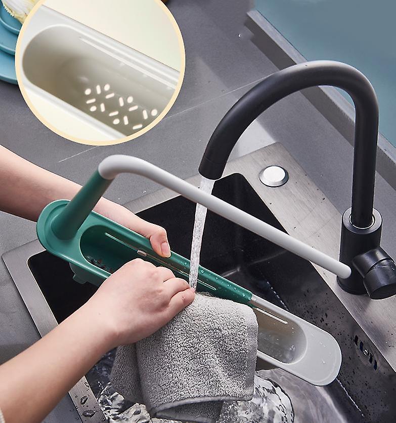 Porte-évier Télescopique Évier De Cuisine Extensible Organisateur Rack éponge Caddy Réglable