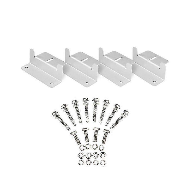 4pcs Z Style Solar Panel Mounting Brackets Rv Roof Solar Panel Bracket Clamp