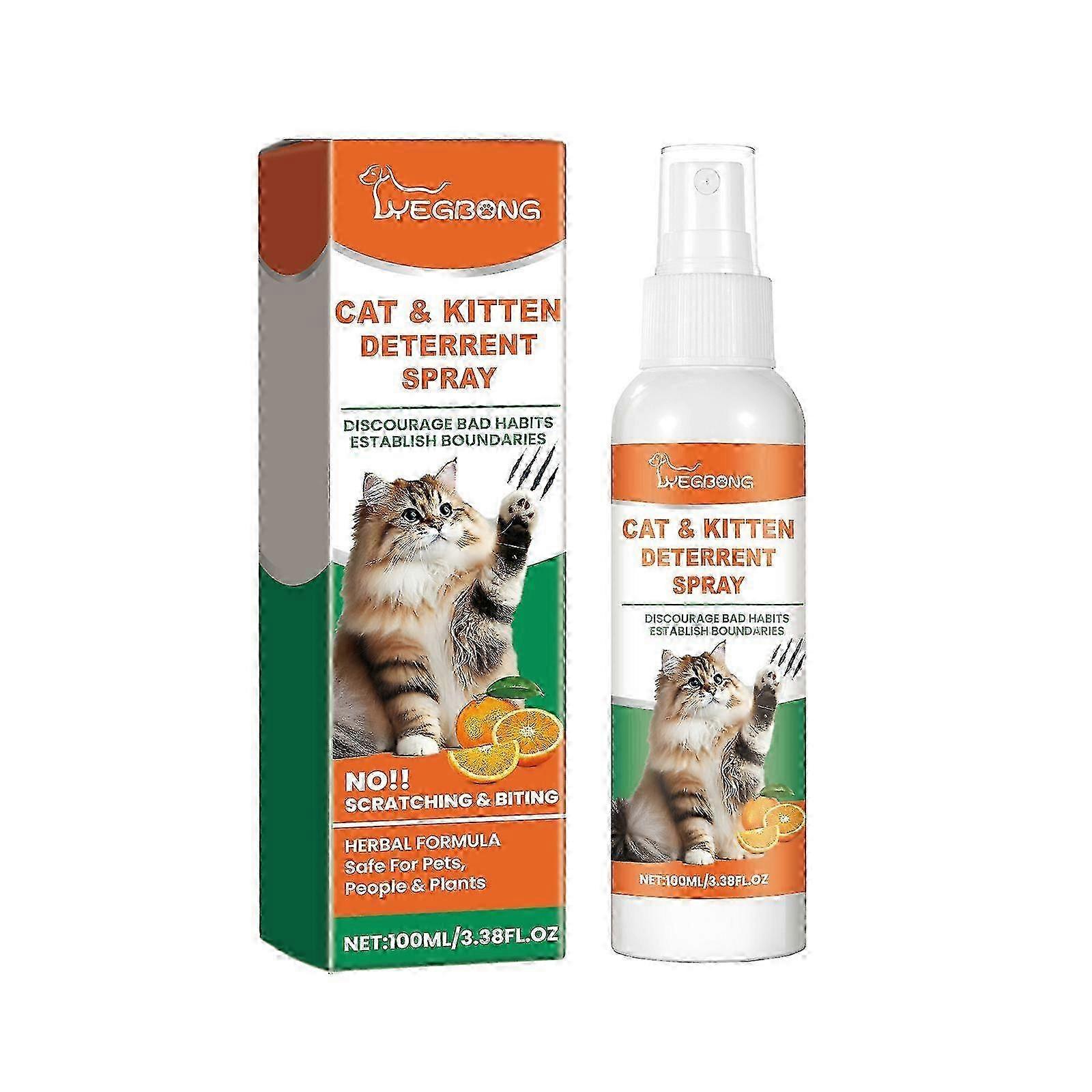 Cat Deterrent Spray Natural Scratching Cats Anti Scratch Spray No Stimulation Orange Fragrance Sofa Furniture Protectors