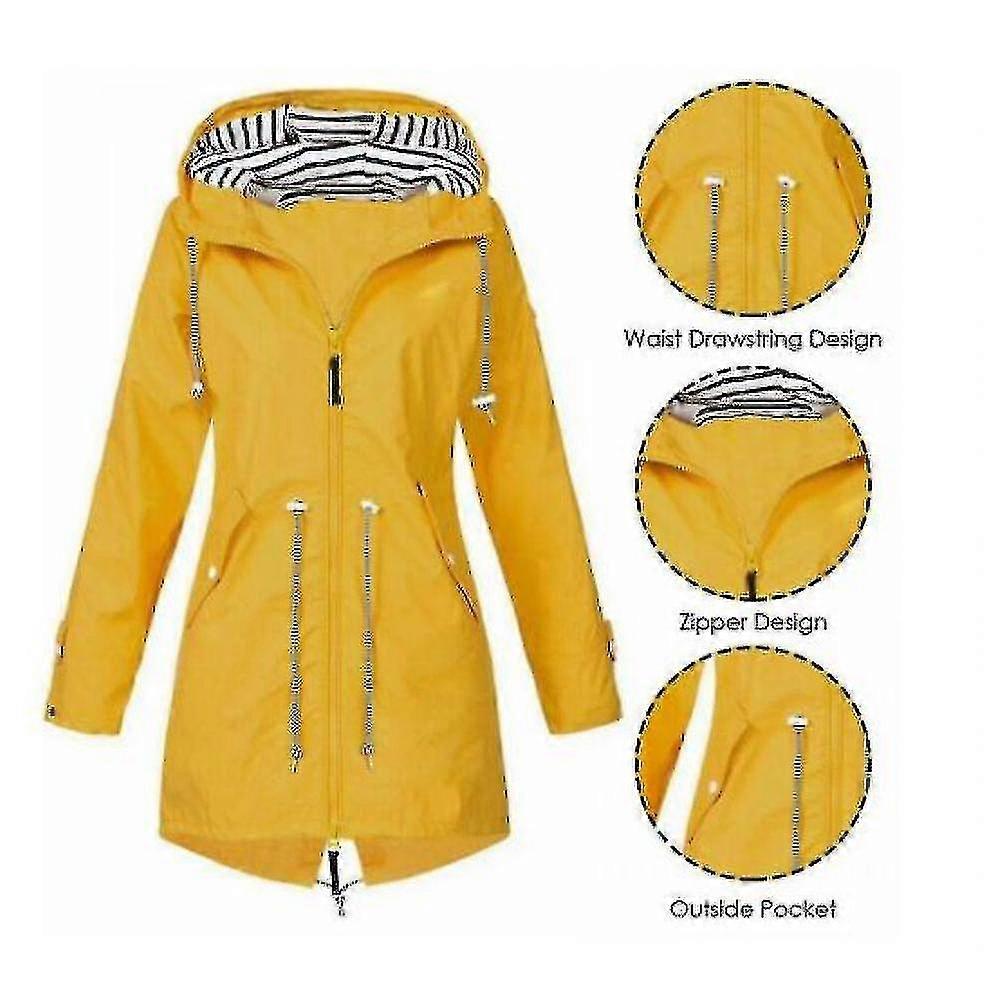 Womens Waterproof Raincoat Wind Outdoor Jacket Forest Coat