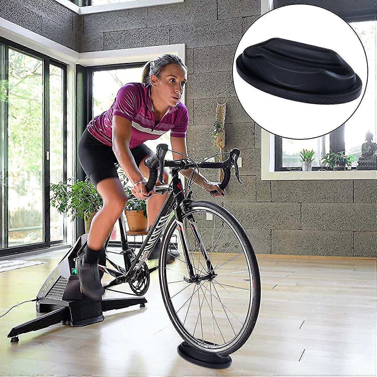 Pyörän etupyöräteline luistamaton pyörän nousulohko sisäpyöräharjoitteluun ja kiinteään pyörään1kpl -musta