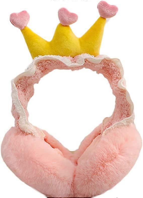 Vinterørevarmere Søde prinsessekroneøremaffer Foldbare høreværn