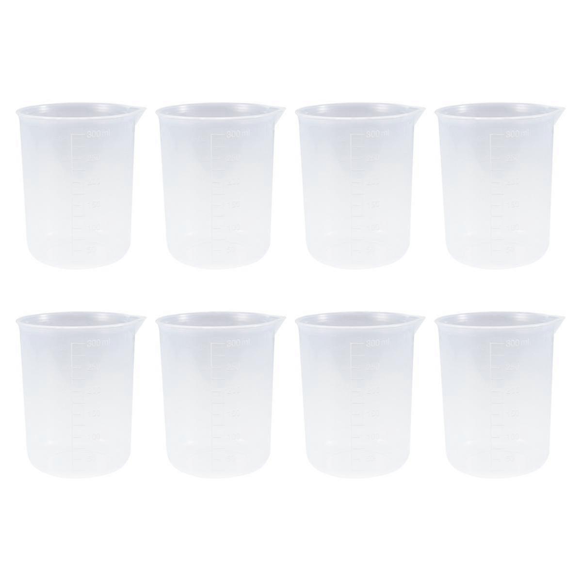 20pcs 300ml Plastic Beaker Premium Durable Graduated Measuring Cup Pp Beaker Cup
