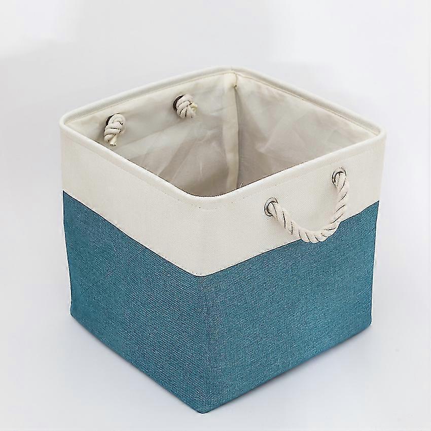 Canvas Storage Box, Large Foldable Storage Basket For Organizing Clothes Nursery (gray / White, Set Of Four)