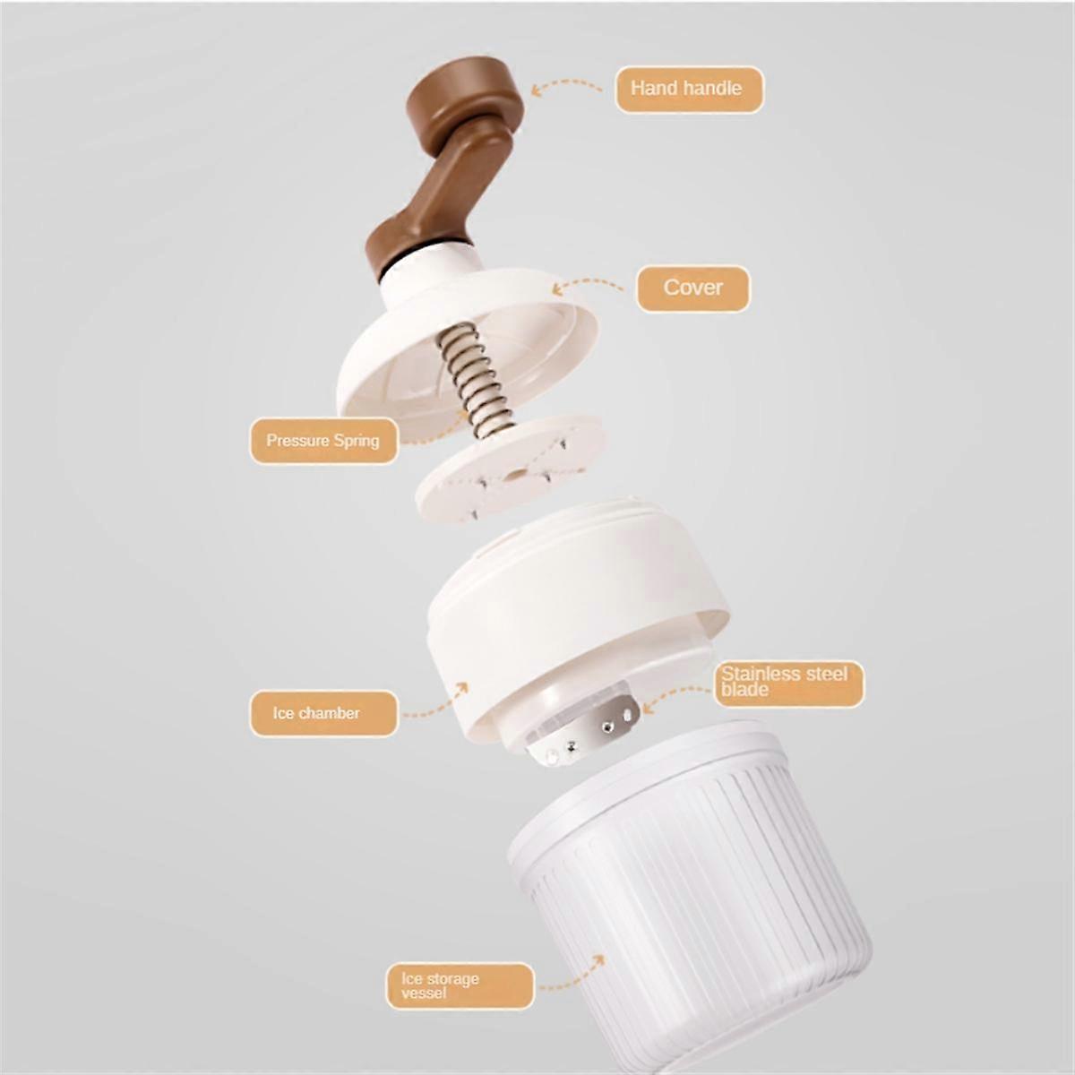 Ice Maker Manual Ice Crusher,Snow Cone Machine Household Mini Portable Ice Shaver for Snow Cone, , Shaved Ice