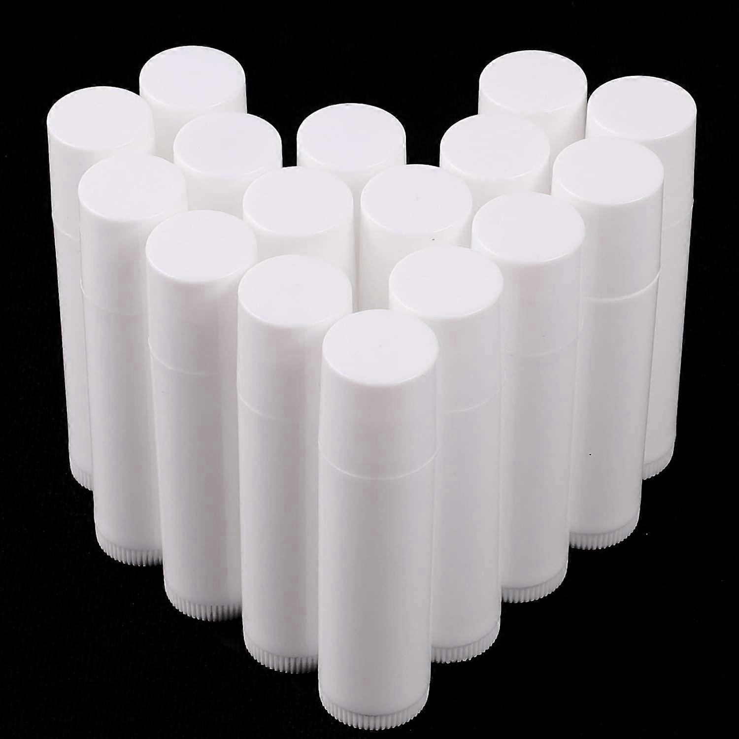 25Pcs Empty Plastic Lipstick Tubes, Empty Lip Balm Container for DIY Homemade Lip Balm Refillable with Cap