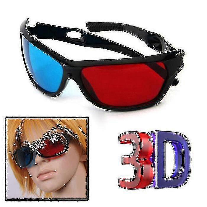 3d Vision Glasses Red Plasma Tv Dimensional Anaglyph Framed