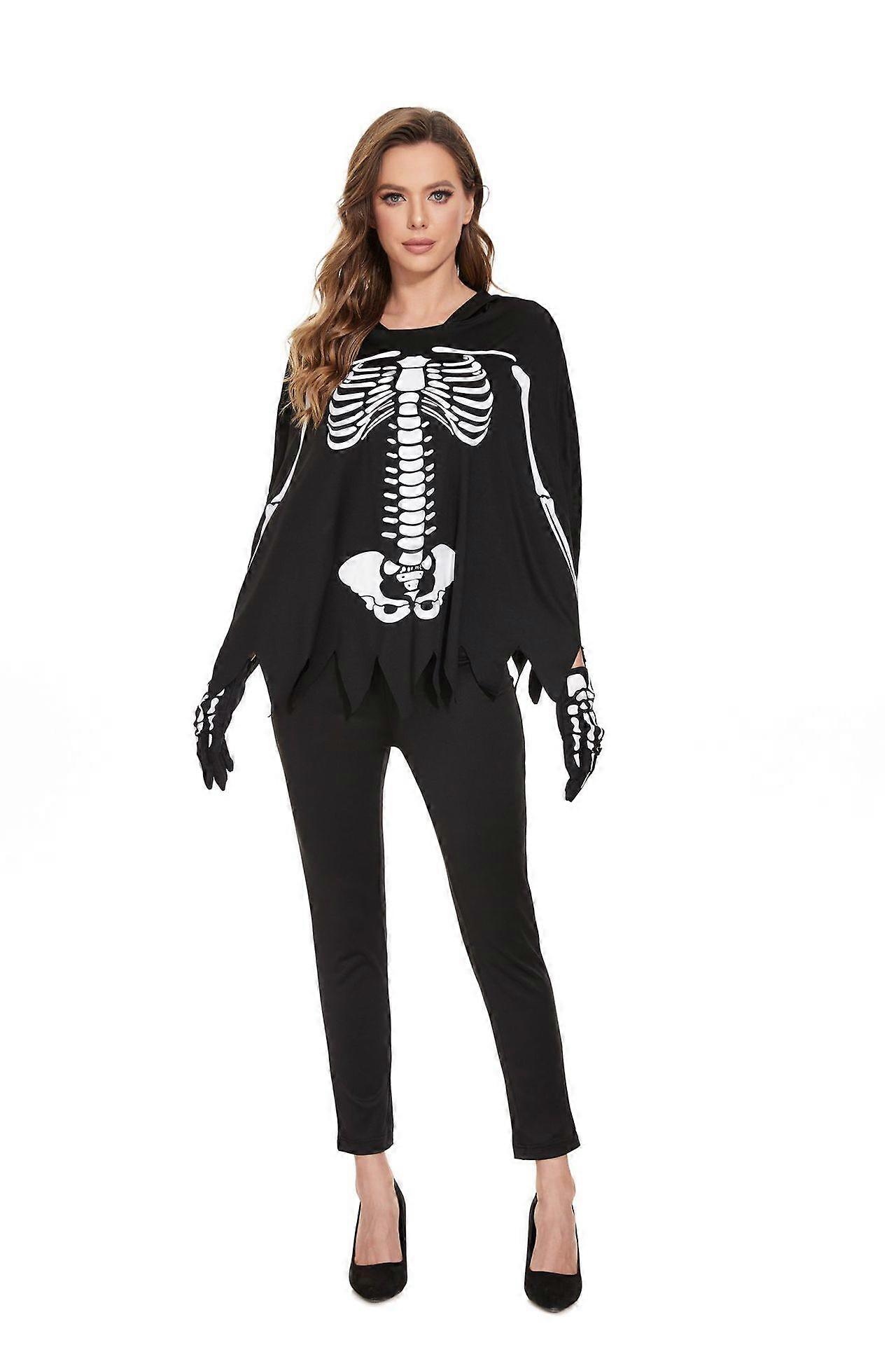 Halloween Skeleton Bodysuits for Women,Comfy Easy Adult Onesie Jumpsuit