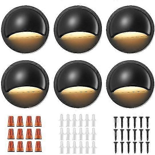 Deck Light, Low Voltage Stair Light With 12-36v Ac/dc Landscape Step Light Night Light 6 Pack