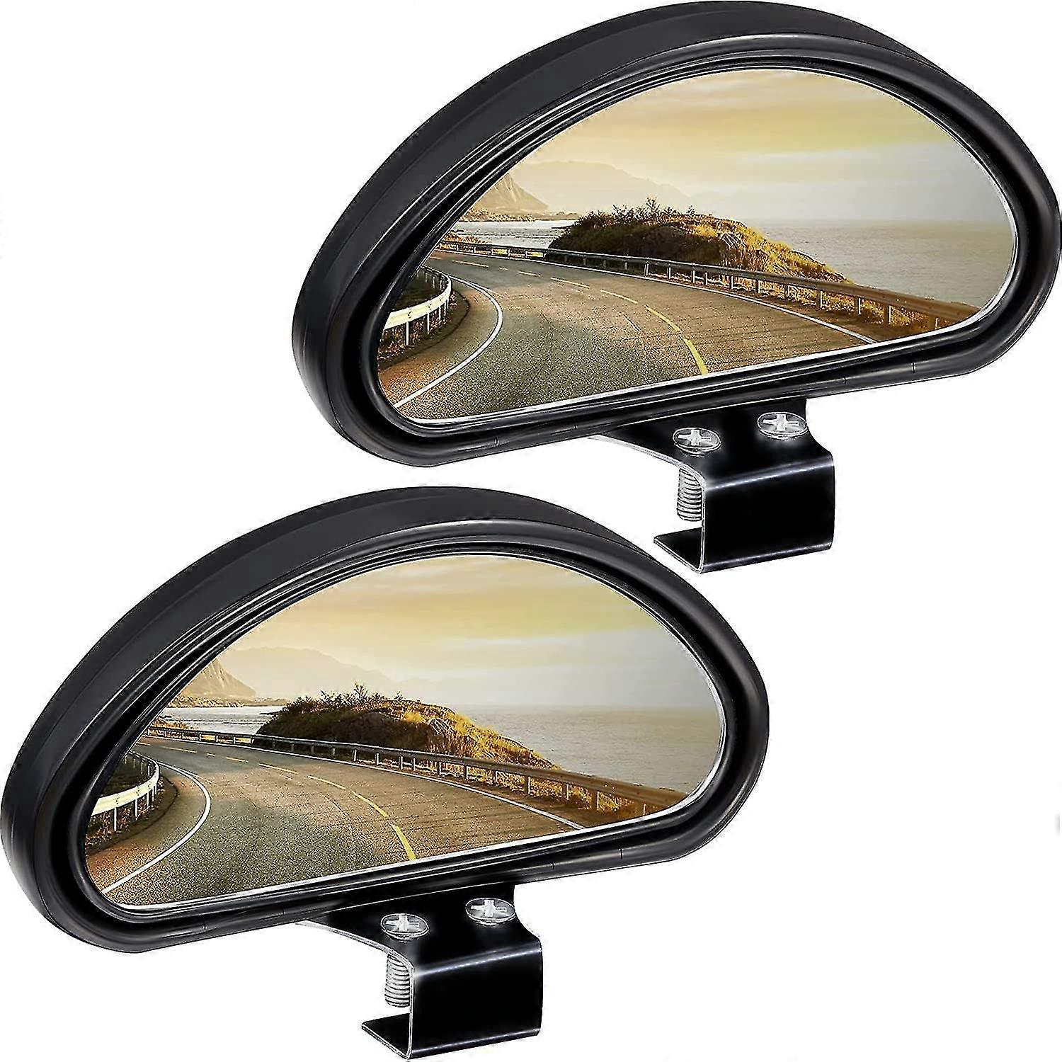 Lot De 2 Rtroviseurs D'angle Mort, Ronds Sans Cadre Avec Rotation 360 , Miroir Convexe En Verre Hd Rglable Pour Maximiser La Vue Arrire Universelle P