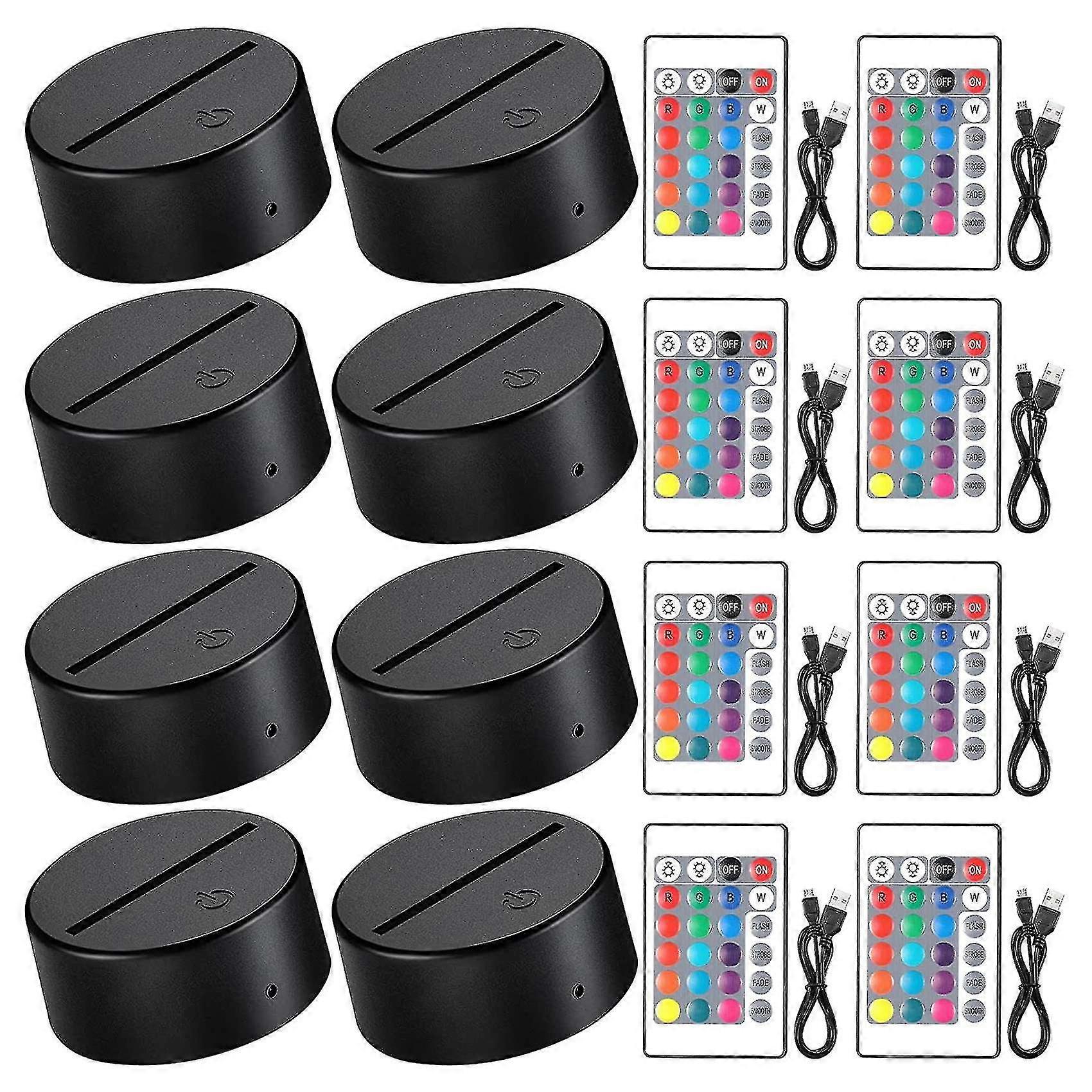 3d Night Led Light Lamp Base Led Lights Display Base Lighted Base Lighted Base 16 Couleurs avec Remote Contr