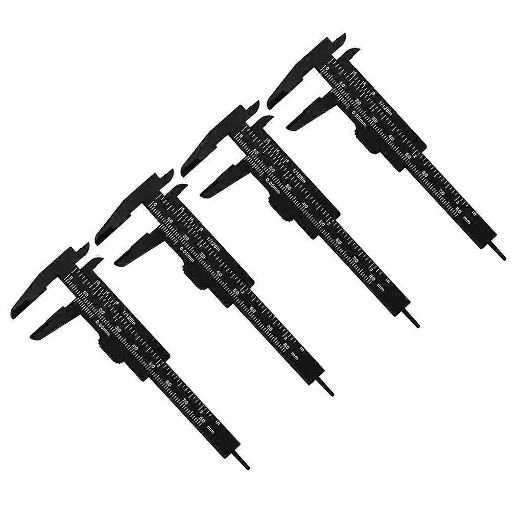 Plastic Caliper 4pcs 3inch Vernier Caliper Mini Sliding Caliper Dial Calipers