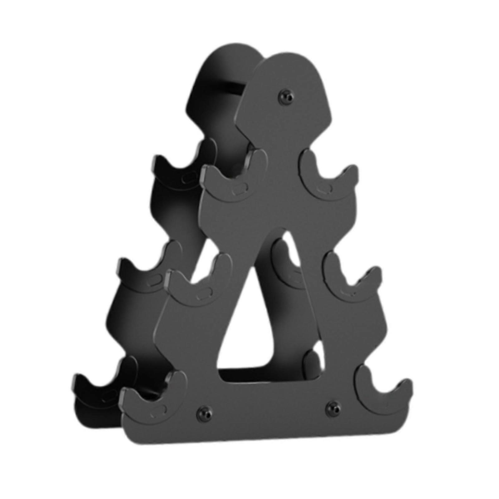 حامل الدمبل اليد لتخزين الوزن الحديد 3 طبقة الدمبل رف المنظم