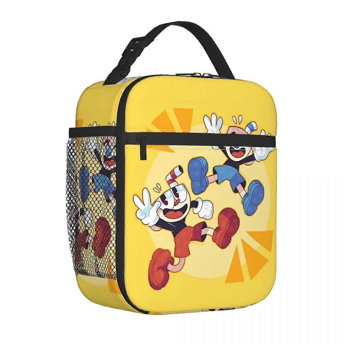 Cuphead Video Game Insulated Lunch Bags Cooler Bag Lunch Container Don't Deal with the Devil Leakproof Lunch Box Tote Picnic