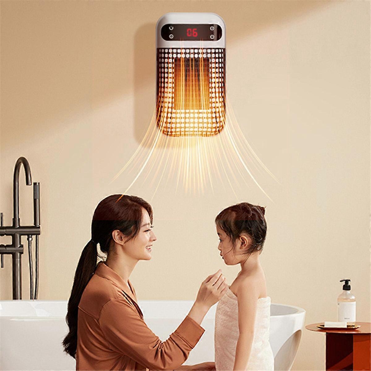 Portable Heaters for Indoor Cordless Powered Heater 500 Watt Heater for Winter Remote Heater+LED Di