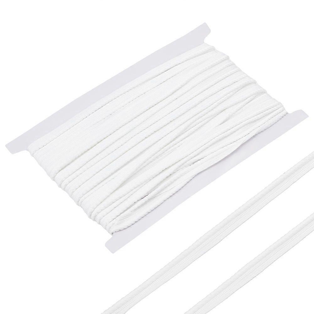 1Pc Polyester Twisted Lip Cord Trim for DIY Craft White 3/8 inch(11mm) about 15.00 Yards(13.72m)/pc