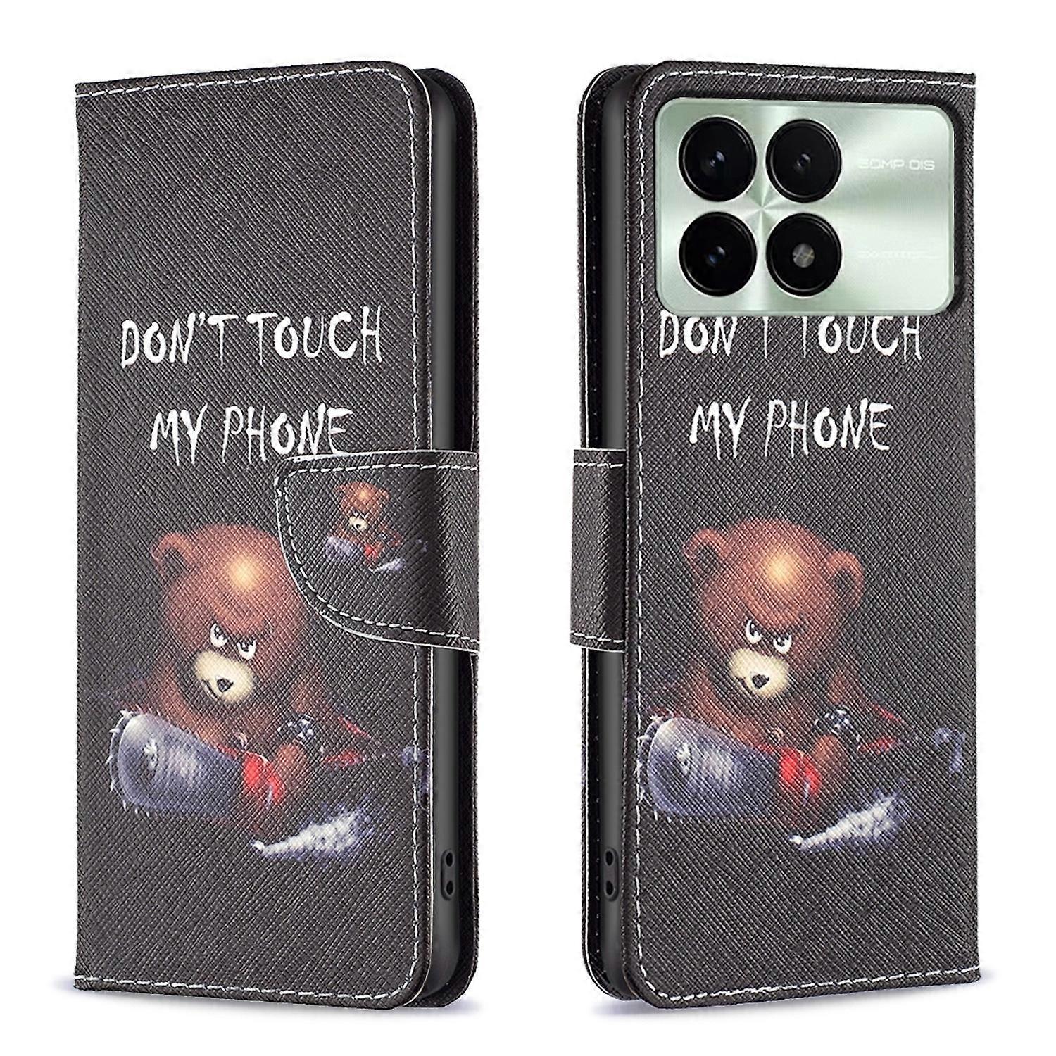 For Xiaomi Redmi K70E Poco X6 Pro Faux Leather Case Cover Book Motif 1