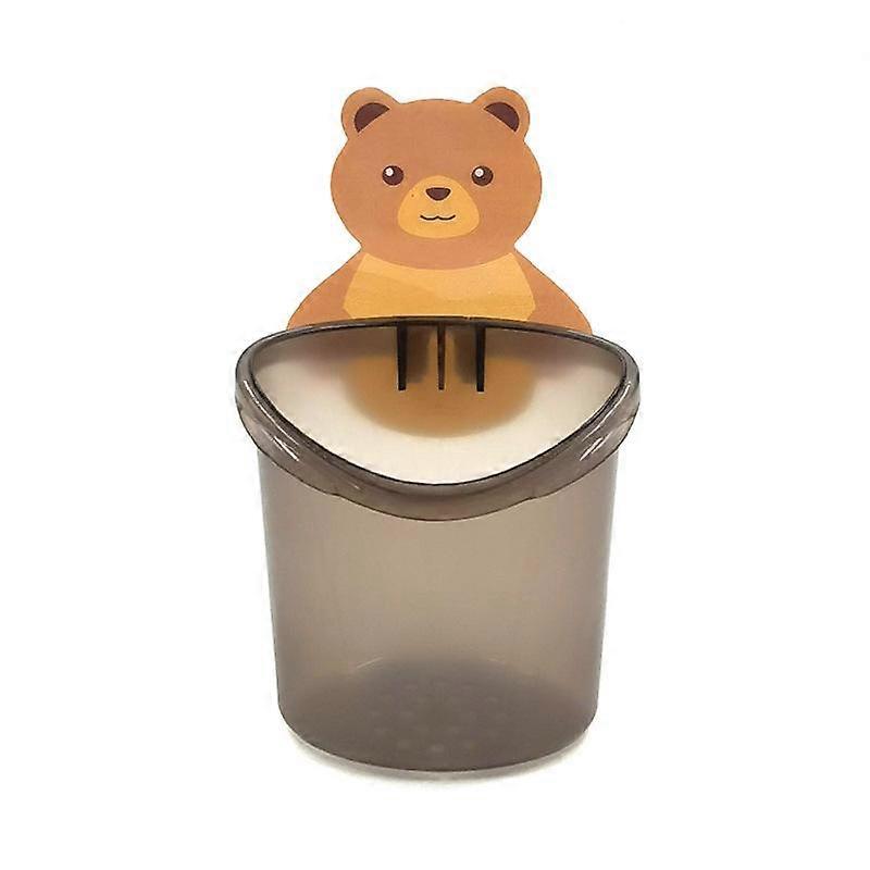 Bathroom Bear Hug Toothbrush Cup Toothpaste Storage Rack Bathroom Perforation-free Wall-mounted Drain Bear Storage Cup