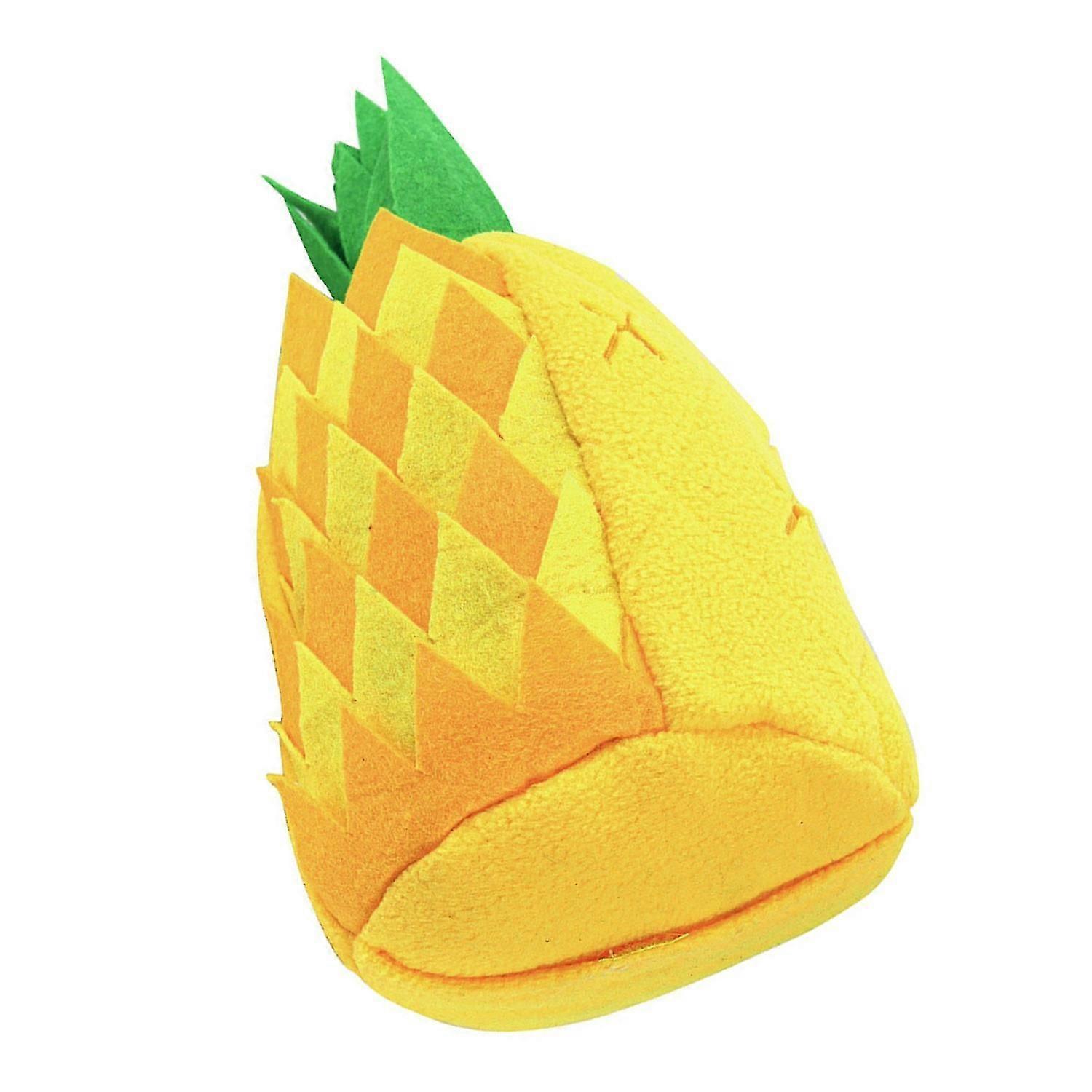 Pet Dog Pineapple Design Stuffing Squeaky Plush Feeding Training Interactive Toy