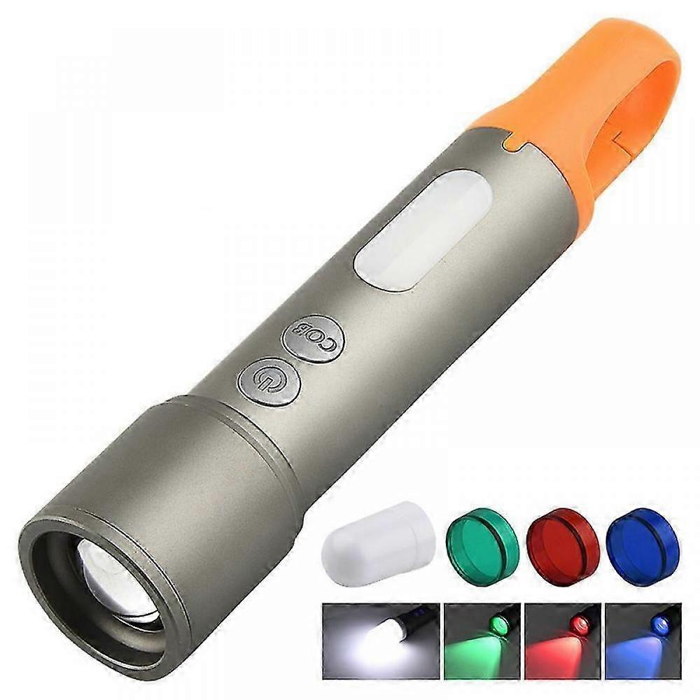 Handheld Flashlight LED Worklight Waterproof Telescopic Torch With 9 Modes