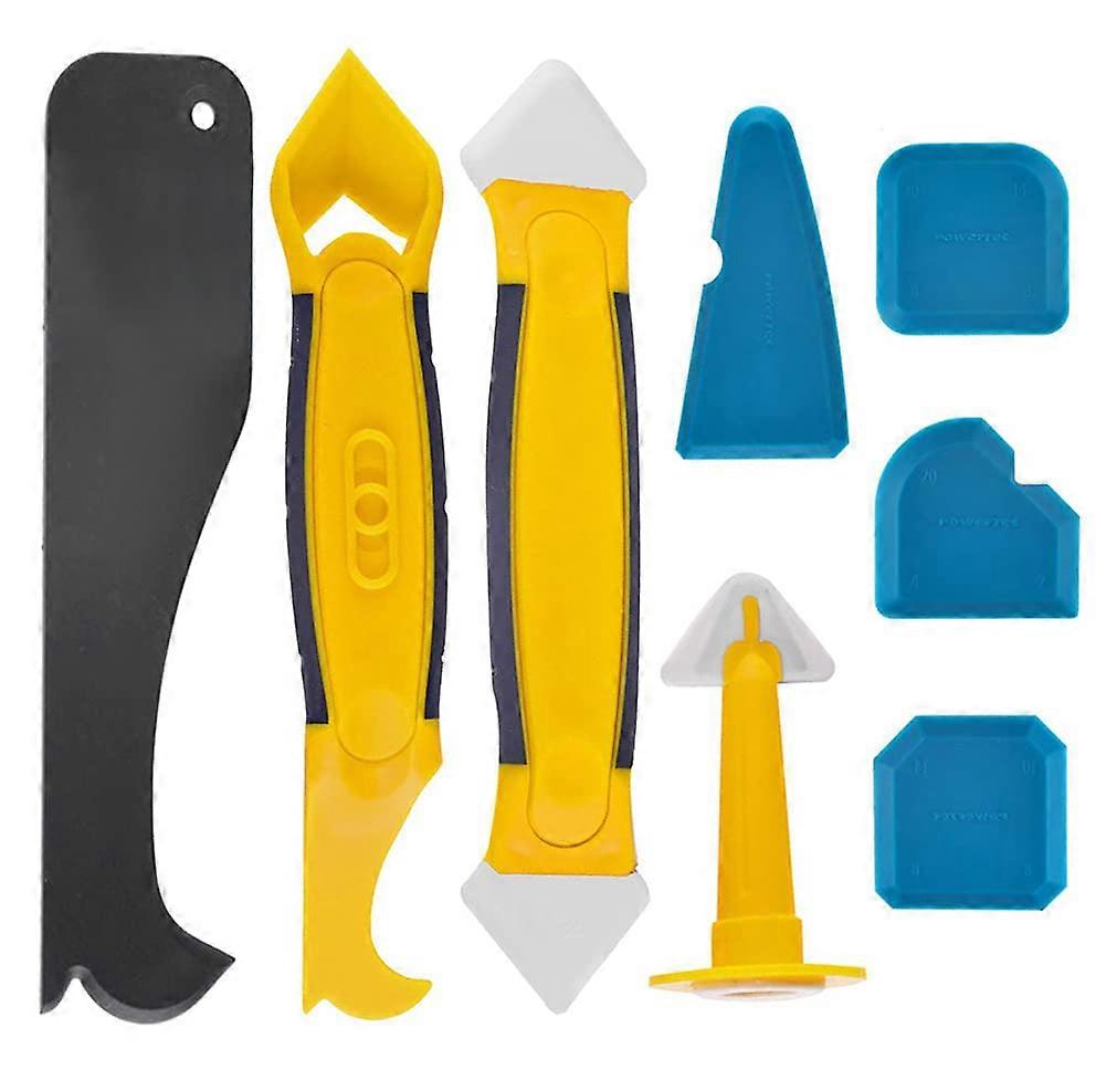 8Pcs Silicone Caulking Tools, Seal Removal & Nozzle Set for Bathroom/Kitchen