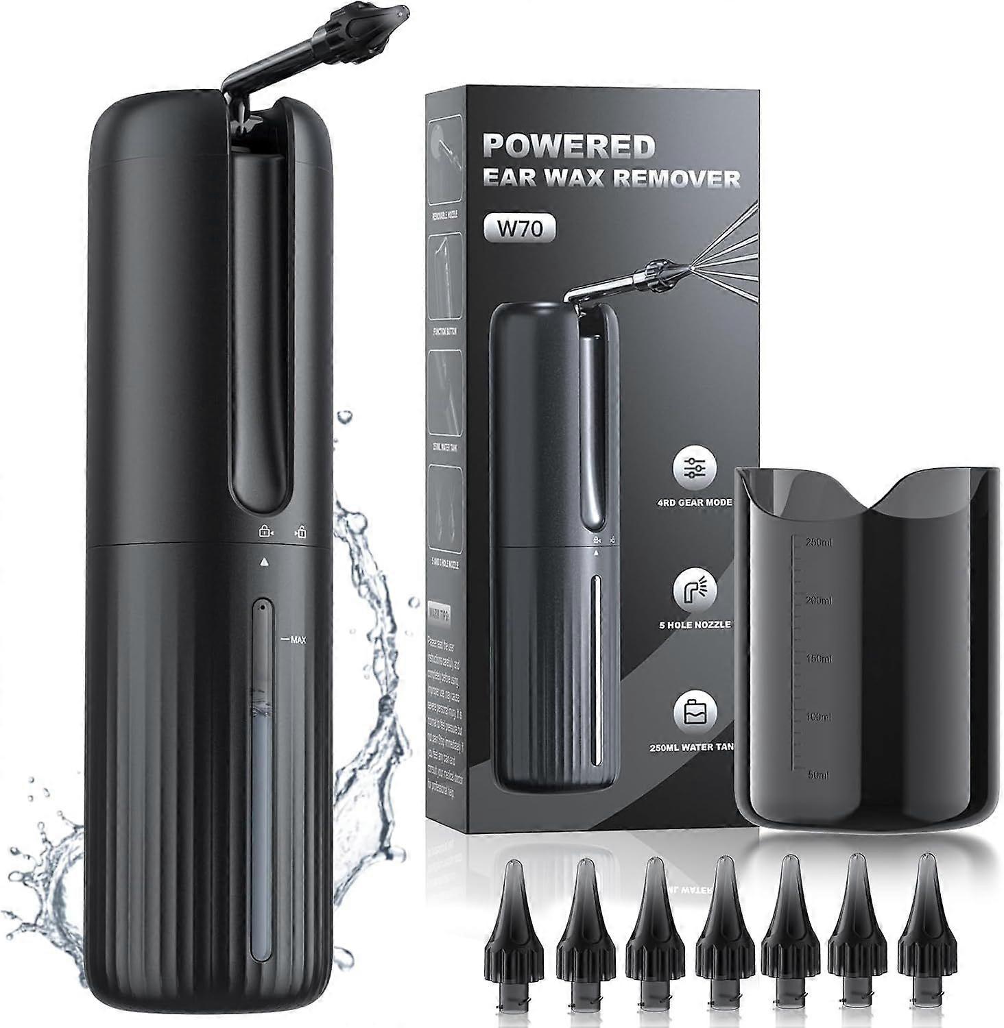 Earwax Removal - Electric Ear Cleaner - Water Powered Ear Cleaner with 4 Water Pressure Cleaning Modes - Safe and Effective Earwax Removal Tool - Wate