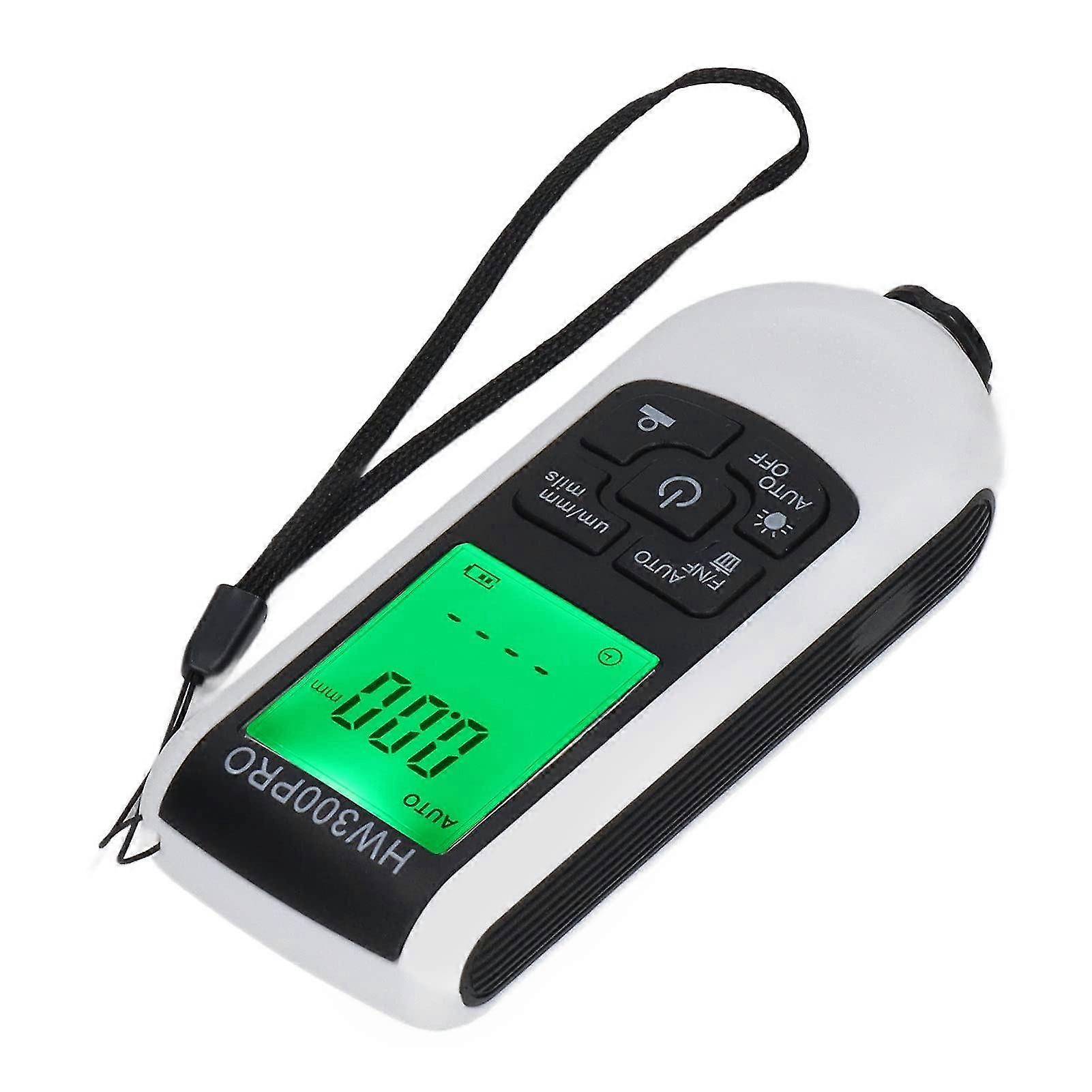 Digital Coating Thickness Gauge, Portable Paint Thickness Meter, 0-2000um Range, Coating Measuring Tool For (white)