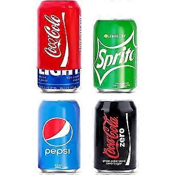 Can Covers That Look Like Soda, Silicone Sleeves for Cans, Can Wraps, Fits All 12FL OZ 355ml. (Mixed - 4 Pack)