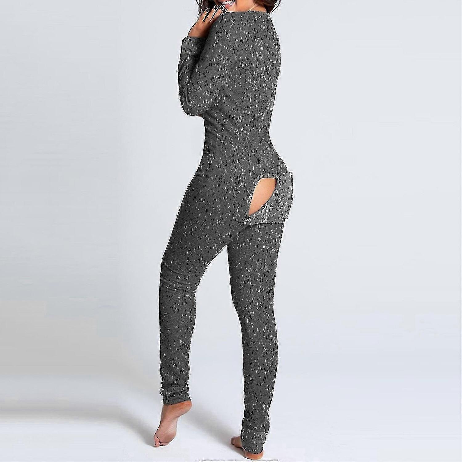 Best verkochte damespyjama uit één stuk met open rug voor handig ontwerp