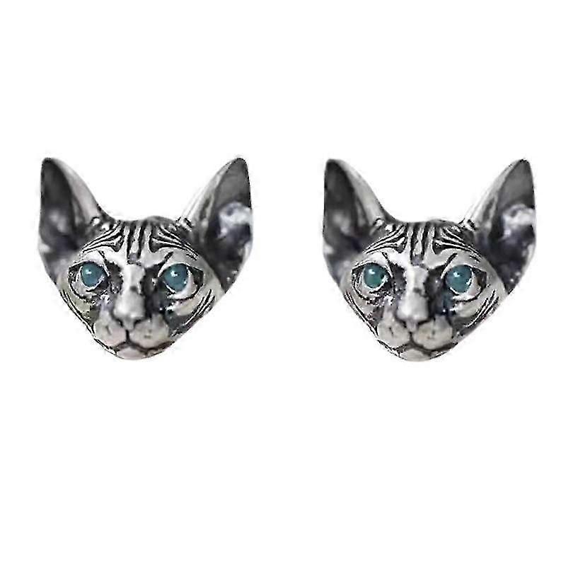 Søde Sphinx Katte Øreringe Vintage Stud Øreringe
