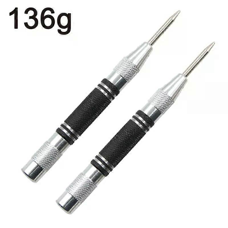 2Pc Spring Type Automatic Center Punch Locator Glass Striker Window Breaker Punch Centering Punch Punch Tool
