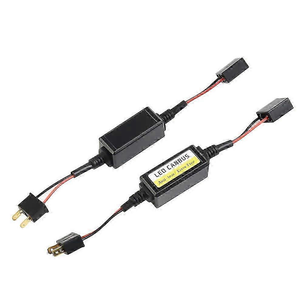 High quality2Pcs H7 Car Load Resistor Error Canceller LED Decoder Canbus Free Wiring Canceller Decoder Light Headlight Adapter Canceller